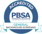 PBSA accredited background screening logo